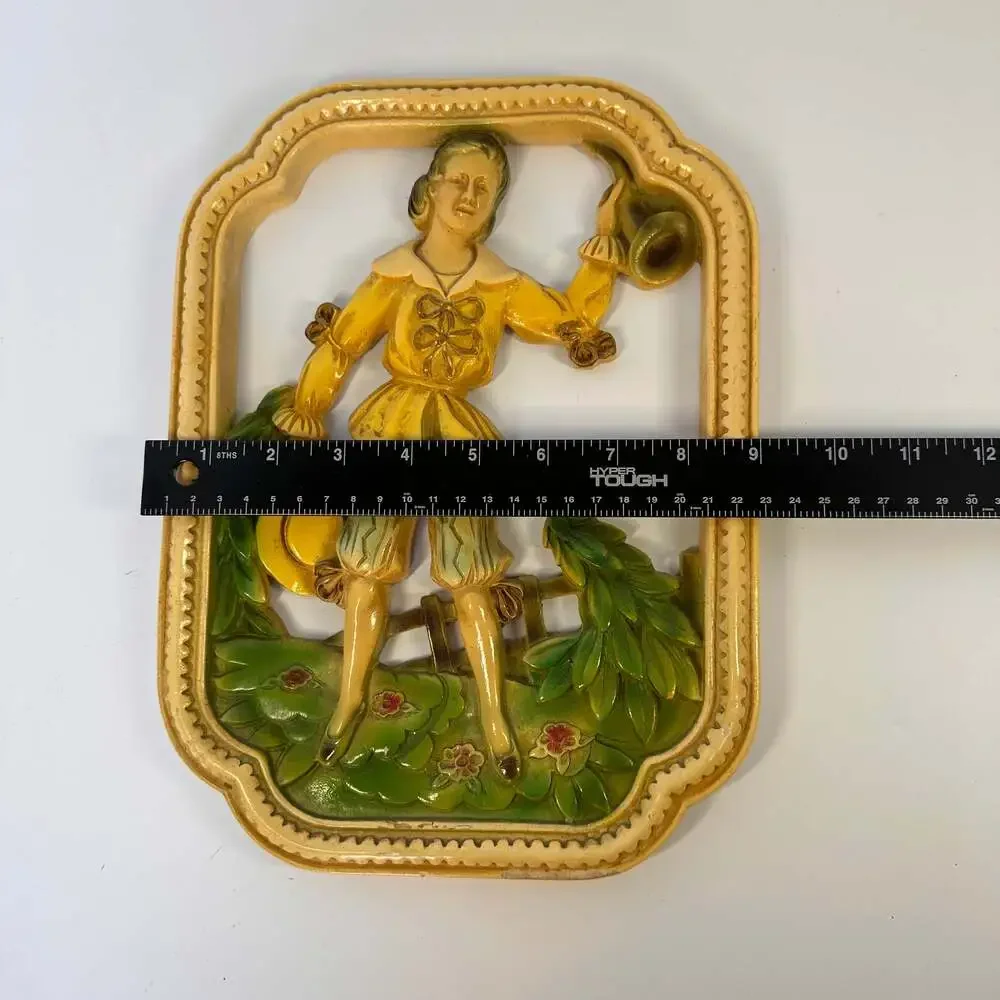 Vintage Empire 3D Wall Art Victorian Courting Couple Plaques Made In Italy‎